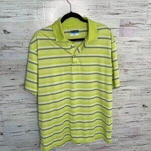 PGA tour yellow striped golf shirt XL top polo